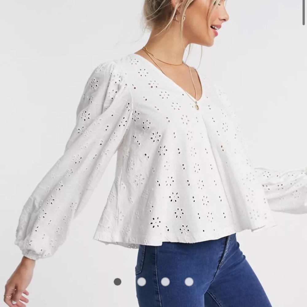 ASOS Swing Top with Puff Sleeve Size 8